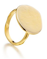 Monica Vinader | Metallic Siren Plain Engravable Ring | Lyst