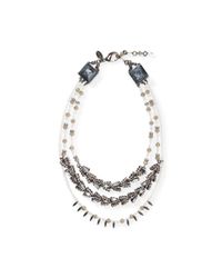 Club Monaco | White Erickson Beamon Rock Necklace | Lyst