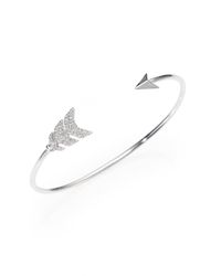 Jade Jagger | Metallic Diamond & Sterling Silver Small Arrow Cuff Bracelet | Lyst