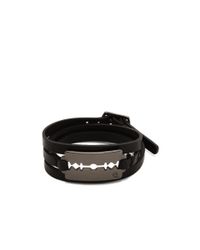 McQ | Black Razor Triple Wrap Bracelet | Lyst