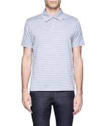 Sunspel | Blue Cotton Striped Polo Shirt for Men | Lyst