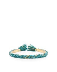 Aurelie Bidermann | Blue Jungle Green Copacabana Bangle With Cotton Threads | Lyst