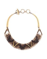 Iosselliani | Metallic Crystal Chainmail Necklace | Lyst