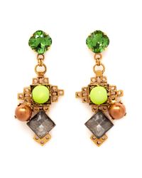 Erickson Beamon | Metallic 'electric Avenue' Gold-toned Plated Earrings | Lyst