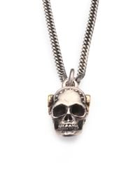 King Baby Studio | Metallic Sterling Silver Winged Skull Necklace for Men | Lyst