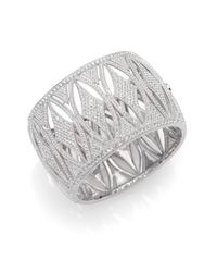 Adriana Orsini | Metallic Pave Legacy Frame Bangle Bracelet | Lyst