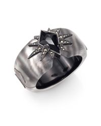 Alexis Bittar | Black Zebra Striped Jeweled Bracelet | Lyst