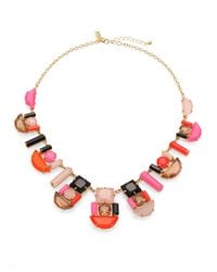 kate spade new york | Multicolor Geometric Stone Necklace | Lyst