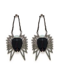 Eddie Borgo | Multicolor Winged Scarab Drop Earrings | Lyst