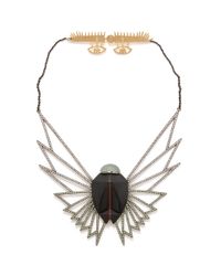 Eddie Borgo | Metallic Winged Scarab Necklace | Lyst