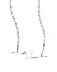 Jennifer Zeuner | Metallic Silver Mini Lightening Bolt Pendant Necklace | Lyst