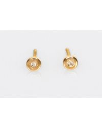 Loren Stewart | Metallic Mini Disc Diamond Studs | Lyst