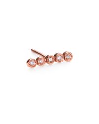 Jacquie Aiche | Pink Diamond & 14k Rose Gold Single Earring | Lyst