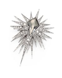Alexis Bittar | Metallic Pyrite Doublet Crystal Starburst Pin | Lyst