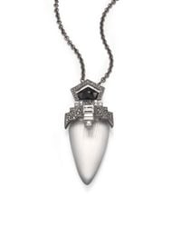 Alexis Bittar | Gray Jewel Capped Zebra Pendant Necklace | Lyst