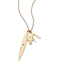 Jennifer Zeuner | Yellow Milena Diamond & Sapphire Triple-charm Necklace | Lyst