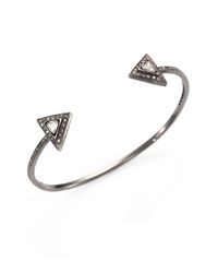 Zoe Chicco | Metallic Diamond Sterling Silver Triangle Cuff Bracelet | Lyst