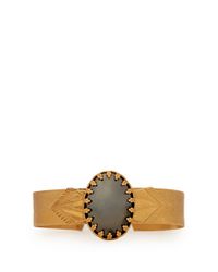 Ela Stone | Metallic Hematite Brass Cuff | Lyst