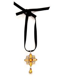 Simon Teakle | Metallic Georgian Imperial Topaz Diamond Pendant Brooch | Lyst