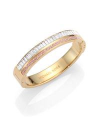 Michael Kors | Metallic Twotone Dual Row Bangle Bracelet | Lyst