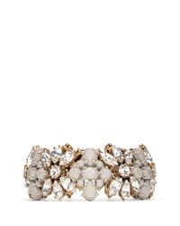 J.Crew | Gray Coated Stone Stripe Bracelet | Lyst