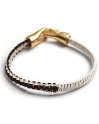 Lulu Frost - Black George Frost Braided Harpoon Bracelet Whtblk and Brass for Men - Lyst