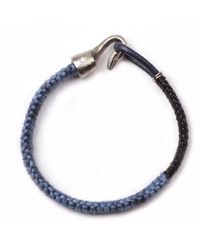 Lulu Frost - George Frost Cobra Leather Bracelet Blueblack with Brass for Men - Lyst