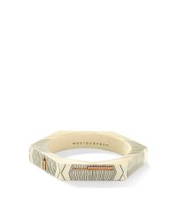 Monique Péan | Metallic Fossilized Woolly Mammoth and White Diamond Hexagonal Bangle | Lyst