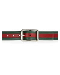 Gucci | Green Multicolored Leather Belt for Men | Lyst