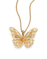 Alexander McQueen | Metallic Butterfly Pendant Necklace | Lyst