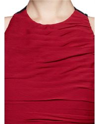 Alice + olivia Ruched Maxi Dress in Red | Lyst