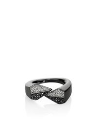 Rebecca Minkoff | Black Blades Crossover Ring | Lyst