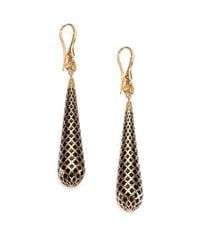 Gucci | Metallic Diamantissima Enamel & 18k Yellow Gold Teardrop Earrings/black | Lyst
