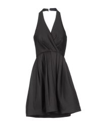 Halston | Black Silkchiffon Gown | Lyst