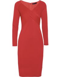 Donna Karan Red Stretchcrepe Dress