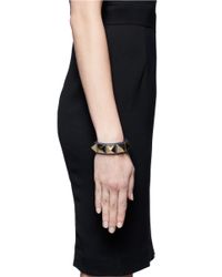 Valentino | Green Rockstud Large Leather Bracelet | Lyst