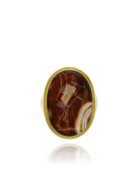 Simon Teakle | Red Antique Carved Warrior Agate and Gold Intaglio Ring | Lyst