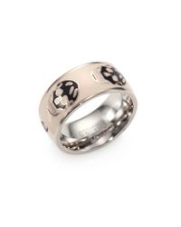 Alexander McQueen | Pink Enamel Skull Band Ring for Men | Lyst