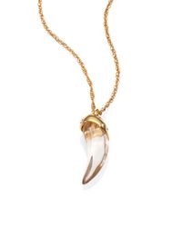 Alexis Bittar | Metallic Sabre Tooth Lucite Necklace | Lyst
