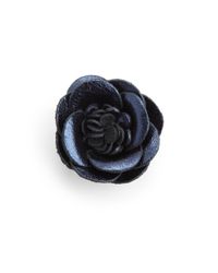 Hook + Albert | Blue Midnight Leather Lapel Flower Pin | Lyst