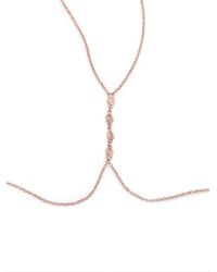 Jacquie Aiche | Metallic Diamond 14k Rose Gold Body Chain | Lyst