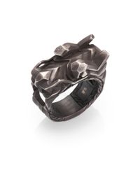 John Hardy | Metallic Naga Silver Dragon Head Ring for Men | Lyst
