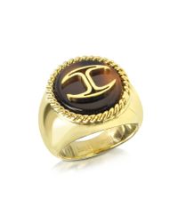 Just Cavalli - Metallic Gold Plated Women's Ring - Lyst