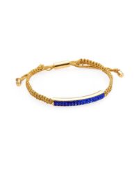 Michael Kors | Blue Pavé Beaded Slider Bracelet | Lyst