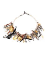 Saint Laurent | Metallic Charm Cluster Necklace | Lyst