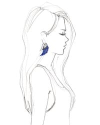 Noor Fares | Exclusived Lapis Lazuli Wing Earrings with 18k Blue Rhodium Gold Set with Diamonds | Lyst