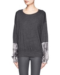 Raquel Allegra | Gray Drop-shoulder Tie-dyed Sleeve Pullover | Lyst