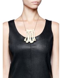 Os Accessories | White Cluster Of Bones Necklace | Lyst