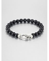 Stephen Webster | Black Malachite Beaded Bracelet for Men | Lyst