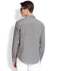Michael Kors | Black Zachary Gingham Shirt for Men | Lyst